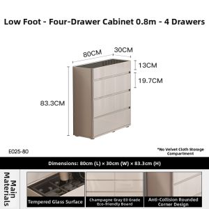 Minimalist Ultra-thin Narrow Luxurious Dresser 2026