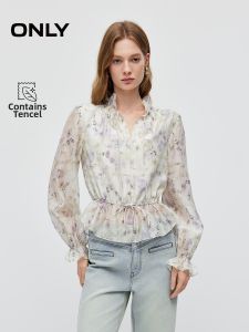 ONLY | Autumn New Style Lisle Wooden Ear Collar Lace Tunic Blouse
