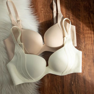 ELES Small Chest Gathered Bra for Women Push Up Thin and Comfortable Bra Anti Sagging Underwear