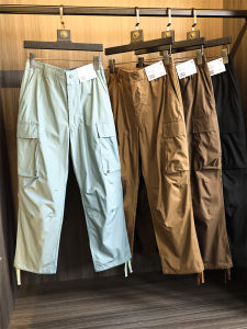 Outdoor Mens Casual Pants Spring Summer 2025 Windproof Waterproof Large Pocket Straight Leg Fashion Urban Style Daily Wear