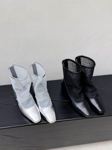 CAIZINI | Elevating Heel Square Toe Booties