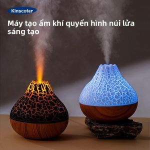 Máy Tạo Độ Ẩm USB Creative Volcano Máy Tạo Độ Ẩm Điện Để Bàn Máy Lọc Không Khí Máy Làm Mát Nước Có Điều Khiển Bằng Cảm Ứng Và Bảo Vệ Thiếu Nước