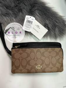 Double Zipped Long Wristlet with Cardholder Perfect for Work Travel and Daily Use