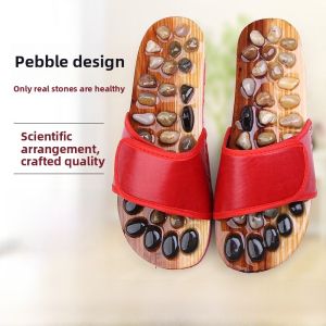 Massaging Indoor Slippers Mens Summer Home Use Womens Anti-Slip Odor-Resistant Durable Pebble Foot Bottom Acupoint Shoes