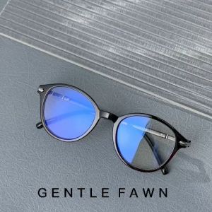 GENTLE FAWN Kacamata Frame Bentuk Oval TR90+METAL Style Bahan Tr90 Bisa Minus Fashion Pria dan Wanita 8853