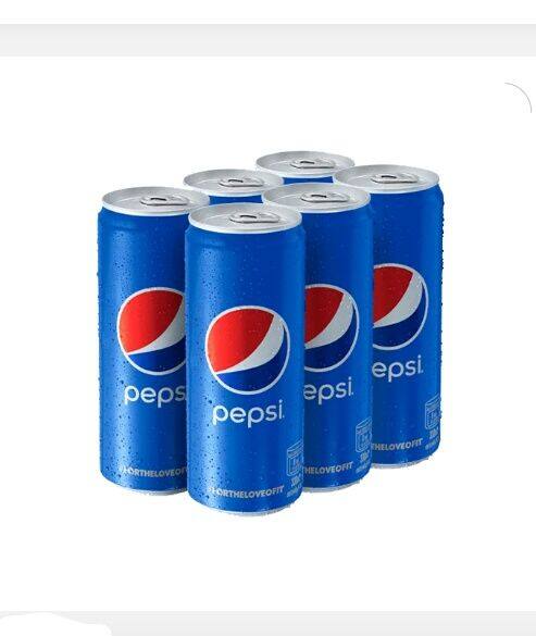 Pepsi Regular Soft Drink Cans 6 x 300ml | Lazada PH