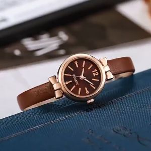 QSJ209 Jam Tangan Wanita Jam Tangan Bulat Kecil Pita Jam Analog Quartz