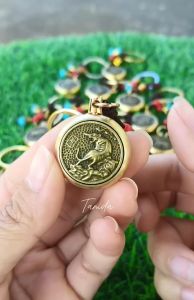 ทองเหลืองบริสุทธิ์ 12ราศี พวงกุญแจ จี้หมุนได้ K 91 Tanida