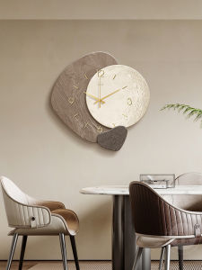 Modern Minimalist Style Restaurant Decorative Clock Artwork High End Atmosphere Dining Hall Wall Painting Luxury Quartz Clock