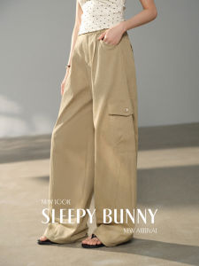 Quần Dáng Rộng Cao Waisted Phong Cách Vintage Pháp
