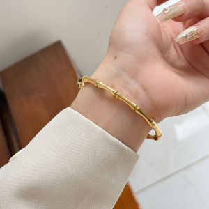 Titanium Steel Bamboo Node Bracelet Womens Non-fading Simple Ring Fashionable Minimalist Style Versatile Bracelet Jewelry