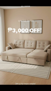 Reversible Lexi L-Shaped Sofa Bed (IMPORTED)