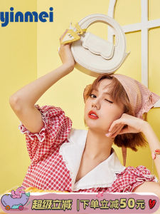 Yinmei2025 New Cheese Pattern Crossbody Bag Small Mobile Phone Bag Womens Handbag Simple Design Soft Handle round Shape