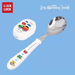 LianLock | Cute 316 Stainless Steel Baby Spoon Set Heat-resistant