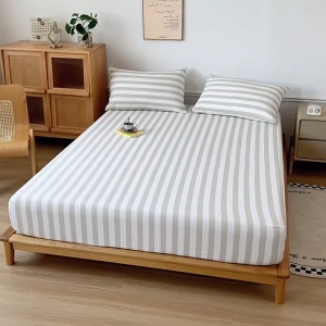 WEICEE 100% Cotton Bedsheet -Grade A Soft Breathable Anti-bacterial Bedsheet With Pillowcase Single/Super Single/Queen/King