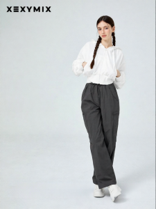 Drawstring Zipper Pockets Workwear Pants for Sports