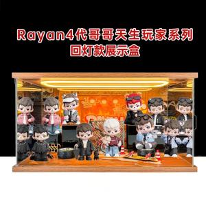 กล่องเก็บของ Acrylic สำหรับวางของเล่นตัวการ์ตูน Rayan รุ่นที่ 4 กล่องเก็บของเล่นแบบถาวรที่มีช่องจัดระเบียบ