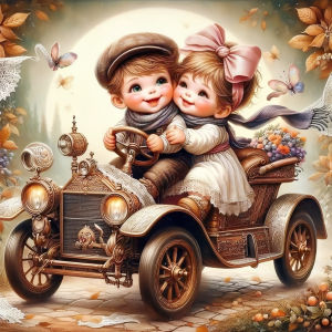 HUACAN Portrait 5D Diamond Painting Girl Boy Full Square Round Car Butterfly Mosaic New Arrivals Arts And Crafts Handmade Hobby