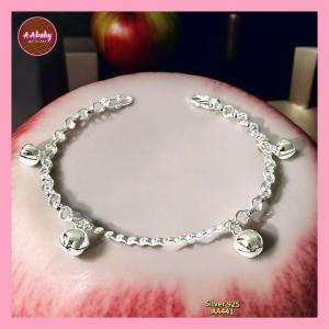🌈AAbaby Galleries AA441 Original Baby 925 Silver Anklet Bracelet Apple Smile 微笑 Rantai Kaki/Tangan/Gelang Bayi