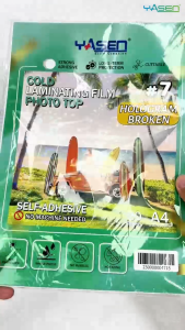 Yasen Holographic Cold Laminating Film A4 Size – 20PCS 80 Microns Self-Adhesive Film for Photo Protection & Enhancements