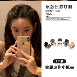 Princess Hairstyle Small Jaw Clip Fancy Fluffy Mini Shredded Hair Bangs Clip Metal Side Barrettes Small Size Clip Hairware