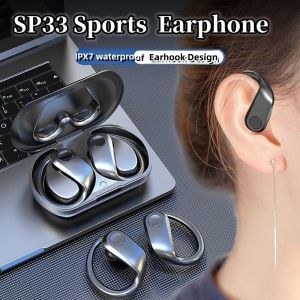 Fon Telinga Sukan TWS Bluetooth 5.4 Fon Telinga Wayarles Kalis Air Pengurangan Bunyi Fon Telinga Stereo HiFi dengan Mikrofon Sokongan Panggilan HD