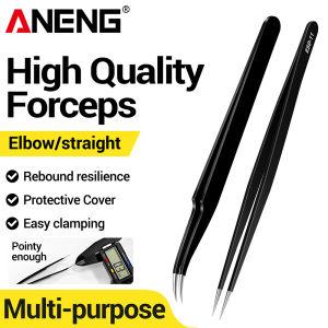 ANENG | Elbow/straight Precision Forceps Set Electric Soldering Iron Repair Stainless Steel Electronics Soldering Craft Tools