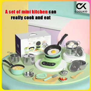 COOLKID: Real Mini Cooking Set & Children's Kitchen Set Toys for Girls - Birthday Gift Ideas
