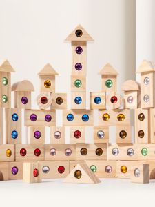 Creative Wooden Building Blocks Large Acrylic Transparent Gem