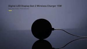 Baseus Original Digital LED Display Gen 2 Wireless Charger 15W