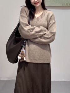 QINGNAER | Turtleneck Soft Chunky Knit Sweater Large Size