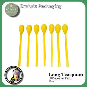 Approx 50 Pieces Plastic Long teaspoon For dessert colored By Drakes Packaging Supplies Trading