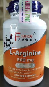 Viên uống L-Arginine hỗ trợ sức khỏe tim mạch cung cấp amino axit tạo protein cho cơ thể 200 viên