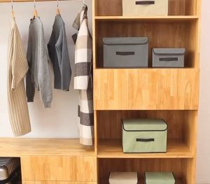 กล่องผ้าลินิน กล่องเก็บเสื้อผ้า/สิ่งของ พับเก็บได้ รุ่น กล่องพับได้ กล่องอเนกประสงค์ กล่องเก็บของ กล่องผ้า กล่องใส่ของ กล่องพับได้