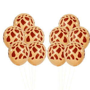 10pcs Carton Animal Balloon Latex Pattern Balloons for Kids Wild One Jungle Safari Birthday Party Decoration DIY Gifts Supplies