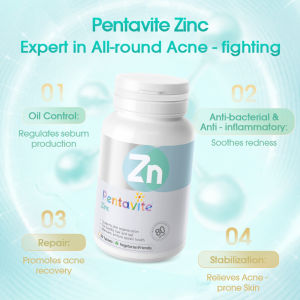 Pentavite Zinc 30 Vitamin Tablets 锌片(30片)// Skin Oil Control Reduce Redness Acne-Prone Skin