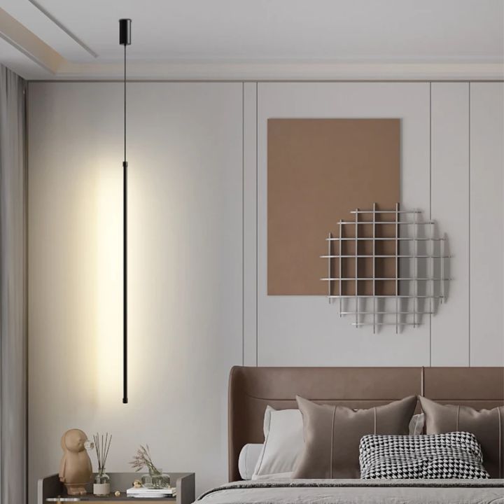 Modern LED Pendant Lights Minimalist Black Aluminum Chandeliers For ...