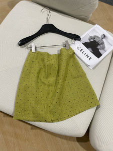 High Waist A-Line Skirt for Women Casual Summer Style Vintage Polka Dot Printed Short Length Plus Size Work Clothing