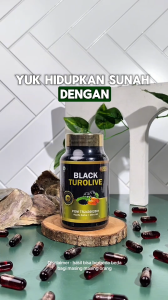 Kapsul Black Turolive Isi 100 Ekstrak Habbatussauda Dan Zaitun Tursina Obat Herbal Kolesterol Darah Tinggi Kencing Manis Halal BPOM