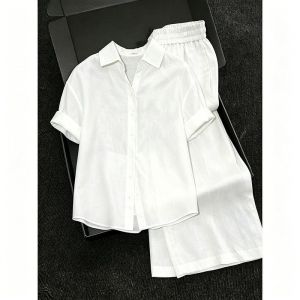 NUANPING | Leisure Vacation Short Sleeve Shirt Set