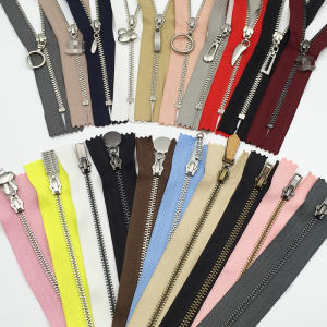 Metal Zipper Three Number Closure Y Tooth for Summer Clothes Pants Short Skirts Dresses Half Collar Decorations Zipper Accessories