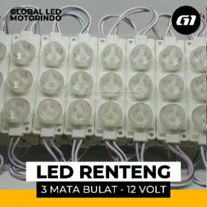 WERACE LED Renteng Module 3 Mata Bulat 12V 24V Jual Per Biji Satuan