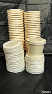 PAPER BOWL 360ML + TUTUP ISI 50 SET MEREK BSM TERMURAH