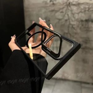Lens Frame Bracket Minimalist Transparent Magnetic for Samsung Galaxy Y24 Phone Case S24ultra All-Inclusive S23 New Arrival S24 Ten Ultra-Thin Fancy Mens and Womens Phone Case S24 All-Inclusive Drop-Resistant