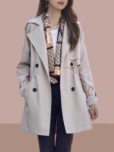 Autumn French British Style Petite High-end Windbreaker