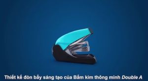 [TẶNG GIẤY NOTE 4 MÀU] Dập ghim trợ lực Double A bấm được 30 tờ tặng kèm 1 hộp ghim (Sử dụng ghim số 10)