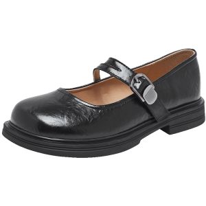 Agsdon | Ballet Style Buckle Mary Jane Shoes Chunky Sole For Brogue And JK Dresses