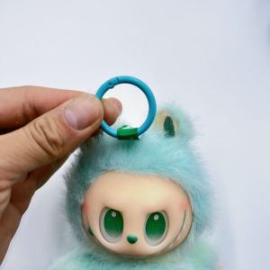 Labubu Plush Keychain Anti-Loss Tag Toy Figure Digital Accessories Headset Safety Belt Serenity Toy Figure Front High Energy