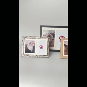 Baby Handprint Footprint Paw Print Photo Frame Non Toxic Inkless Imprint Kit Pet Dog Cat Keepsake Frame Desk Decor Gift