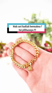 RANTAI TANGAN Tapak Gajah Pasir Saduran Emas 24K Zhulian